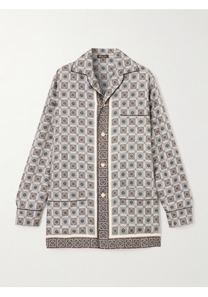 Loro Piana - Lian Printed Silk-twill Shirt - Gray - IT38,IT40,IT42,IT44,IT46