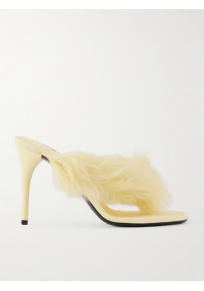 Alaïa - Shearling Mules - Yellow - IT36,IT37,IT37.5,IT38,IT39,IT40,IT41