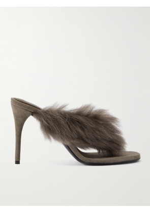 Alaïa - Shearling Mules - Brown - IT36,IT37,IT38,IT39,IT40,IT41