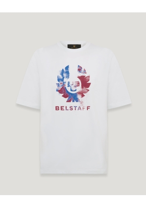 Belstaff Blur Phoenix Graphic T-shirt Men's Cotton Jersey White Size XS