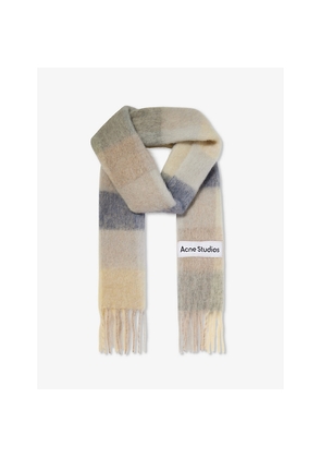 Acne Studios Vally Checked Wool-Blend Scarf