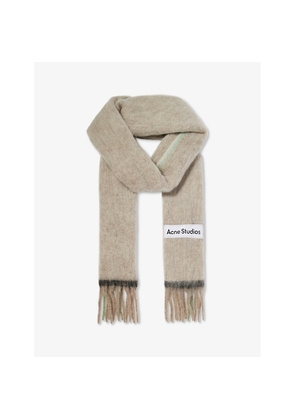 Acne Studios Vally Brand-Patch Wool-Blend Scarf
