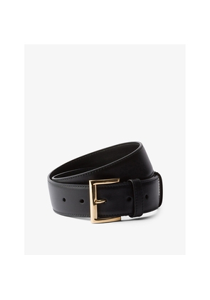 Womens Prada Brand-Plaque Leather Belt