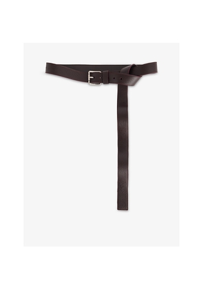 Mens Loewe Roller Curve Leather Belt