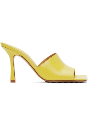 Bottega Veneta Yellow Stretch Heeled Sandals
