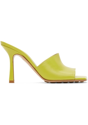 Bottega Veneta Green Stretch Heeled Sandals
