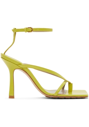 Bottega Veneta Green Strappy Stretch Heeled Sandals