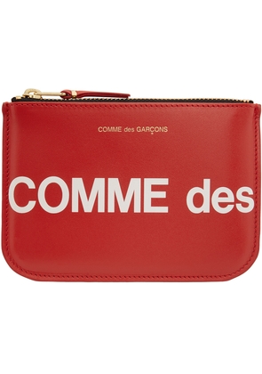 COMME des GARÇONS WALLETS Red Huge Logo Pouch