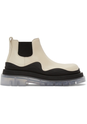 Bottega Veneta Off-White Low 'The Tire' Chelsea Boots