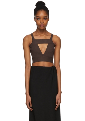 Rick Owens Burgundy Sling Bra Tank Top