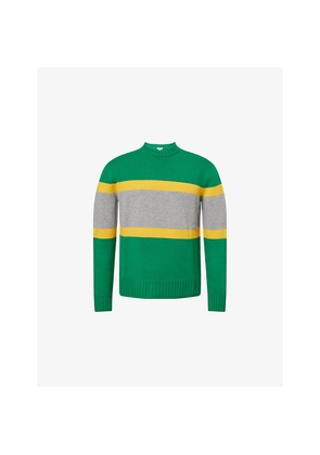 Mens Loewe Striped Crewneck Wool Jumper