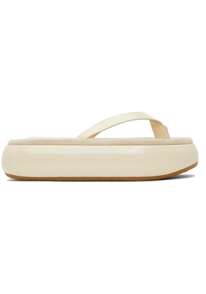 OSOI Off-White Boat Flip Flop Platform Slides