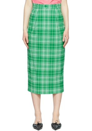Sportmax Green Pagina Midi Skirt