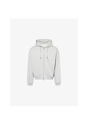 Mens Belier Embroidered-Logo Relaxed-Fit Cotton-Jersey Hoody