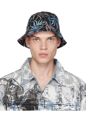 Endless Joy Black Limited Edition Night Palm Bucket Hat
