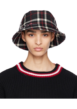 Marni Black Tartan Bucket Hat