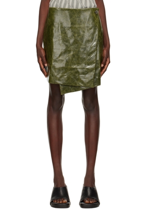 Song for the Mute Green Wrap Around Miniskirt