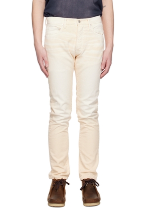 Alchemist Beige Button-Fly Jeans