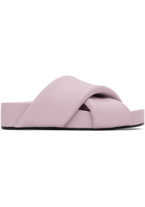 Jil Sander Purple Oversized Wrapped Sandals