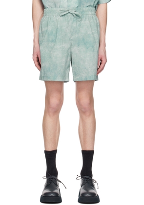 LE17SEPTEMBRE Blue Tie-Dye Shorts