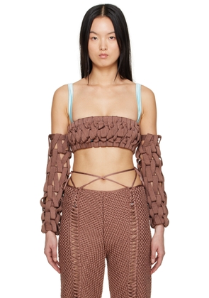 Isa Boulder SSENSE Exclusive Brown Tube Top & Sleeve Set