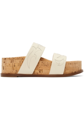 Gabriela Hearst Off-White Flame Striker Sandals