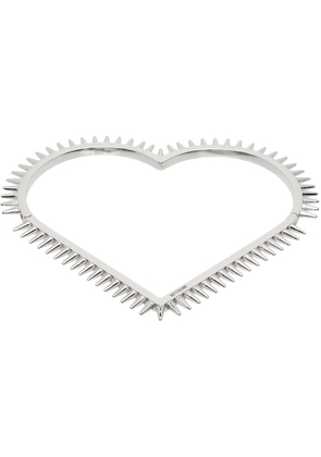 We11done Silver Spike Heart Bracelet