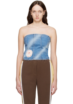 Kijun Blue Faded Denim Bustier