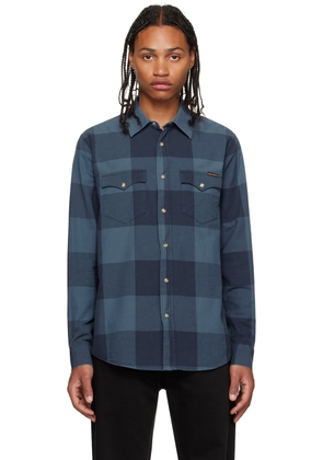Nudie Jeans Blue George Shirt