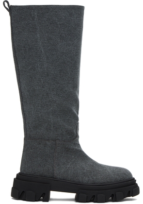 GIABORGHINI Blue Perni 07 Denim Boots