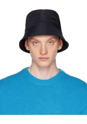WOOYOUNGMI Black Nylon Bucket Hat