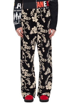 Marine Serre Black Jacquard Sweatpants