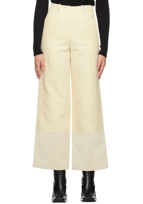 Kijun Off-White Embossed Trousers