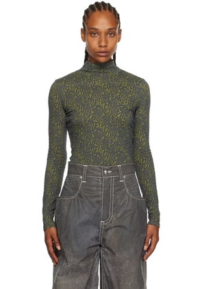 Eckhaus Latta Green Shrunk Turtleneck