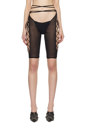 KNWLS Black Glimmer Shorts