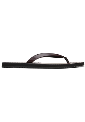 The Row Burgundy City Flat Sandals