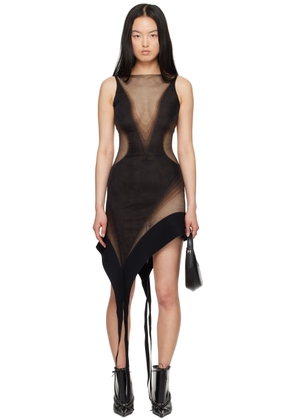 Mugler Black Illusion Minidress