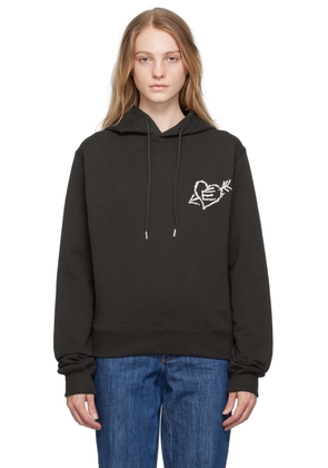 Études Brown Limit Small Graffiti Hoodie