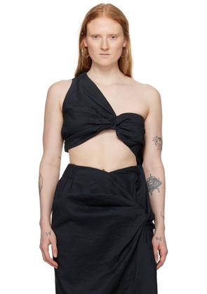 ISSEY MIYAKE Black Twisted Top