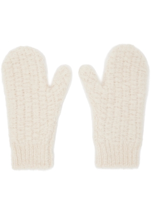 Jil Sander Off-White Mohair & Alpaca Mittens
