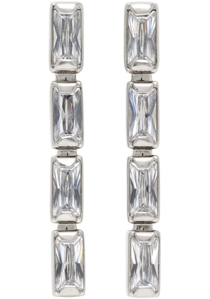 Jil Sander Silver Crystal Earrings