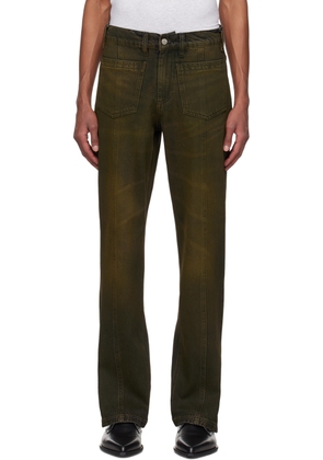 Mowalola Brown Midi Jeans