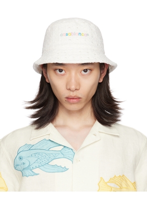 Casablanca Off-White Embroidered Bucket Hat