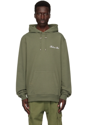 Balmain Khaki 'Balmain Signature' Hoodie