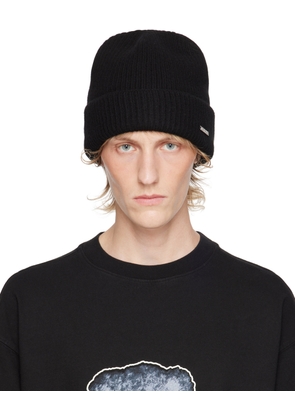 We11done Black Knit Beanie