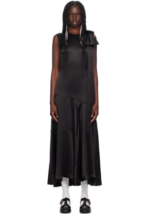 Simone Rocha Black Shoulder Bow Sheath Midi Dress