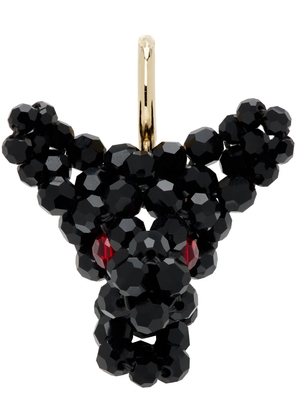 Simone Rocha Black & Red Creature Trophy Head Single Earring