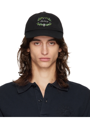 Burberry Black Thistle Logo Cap