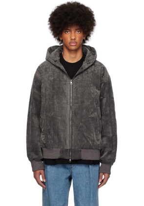 WOOYOUNGMI Gray Cotton Hooded Jacket