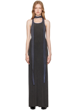 Y/Project Gray Multiscarf Maxi Dress